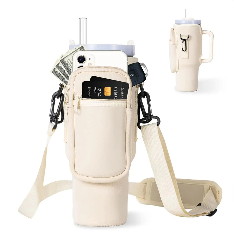 Pochette Porte-Bouteille avec Poche Téléphone pour Stanley 40oz – Housse Néoprène-SIMON