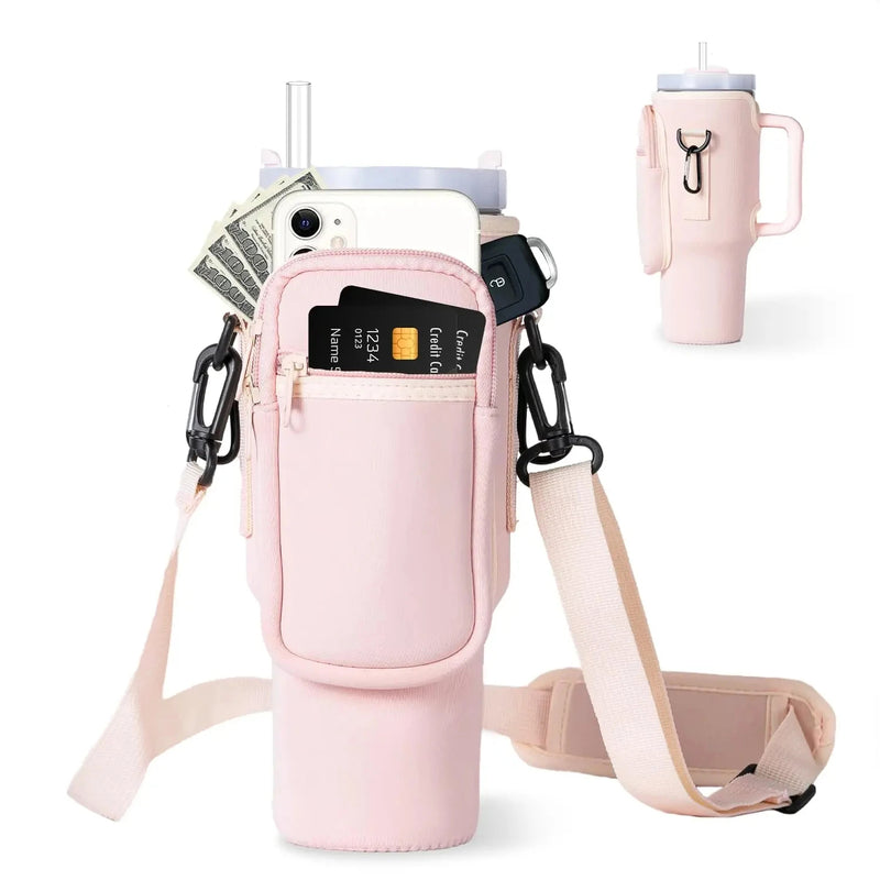 Pochette Porte-Bouteille avec Poche Téléphone pour Stanley 40oz – Housse Néoprène-SIMON