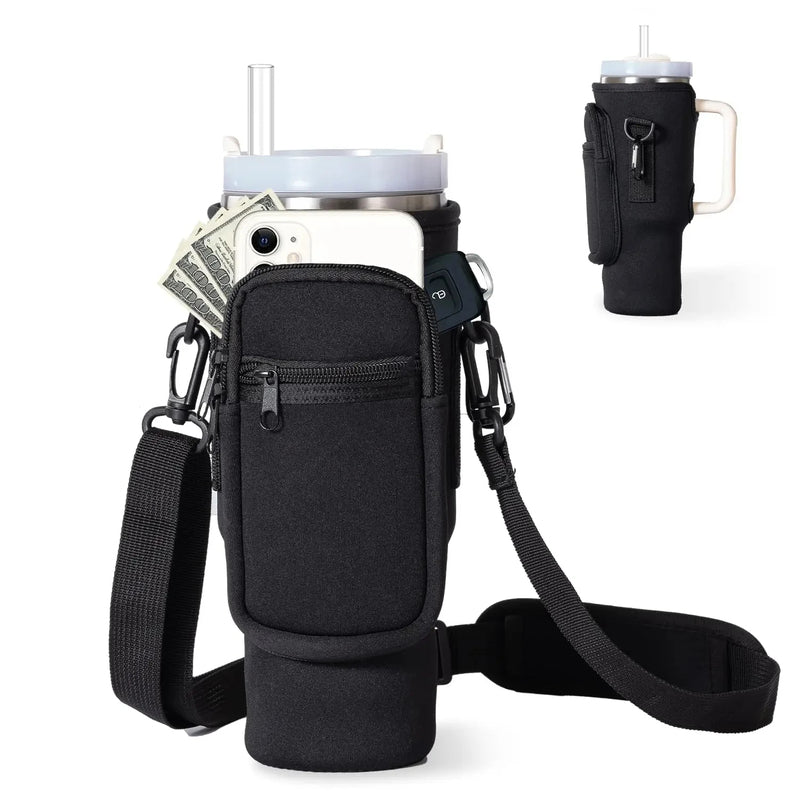 Pochette Porte-Bouteille avec Poche Téléphone pour Stanley 40oz – Housse Néoprène-SIMON