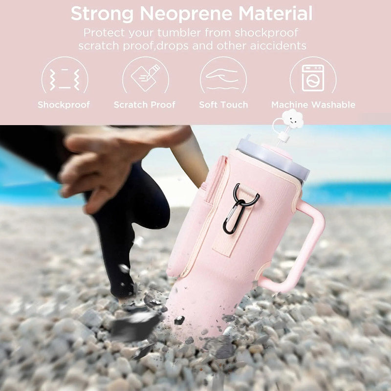 Pochette Porte-Bouteille avec Poche Téléphone pour Stanley 40oz – Housse Néoprène-SIMON