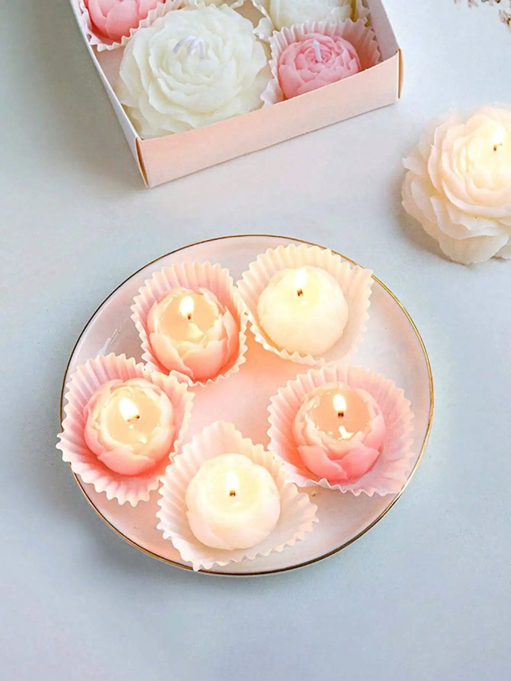 Set de 4 bougies parfumées à la rose - ROSA